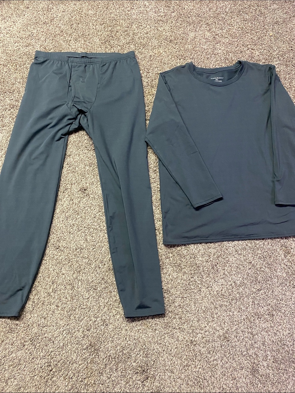 Thermajohn Men's 3XL - Fits XL - Base Layer Set in Dark Gray - 1532